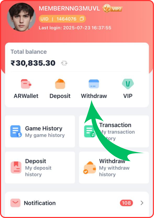 91 Club USDT Withdrawal Step 3